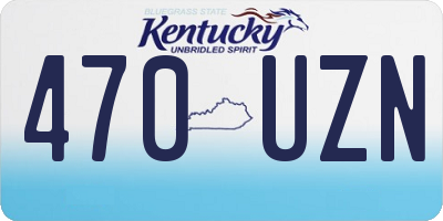 KY license plate 470UZN