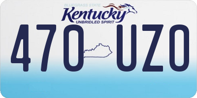 KY license plate 470UZO