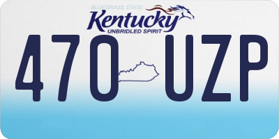 KY license plate 470UZP