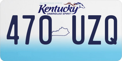 KY license plate 470UZQ