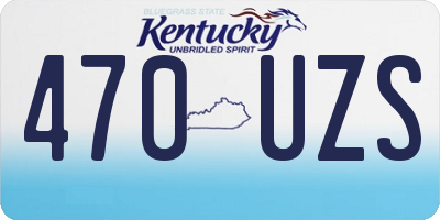 KY license plate 470UZS
