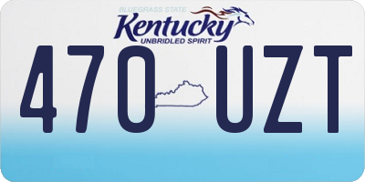 KY license plate 470UZT