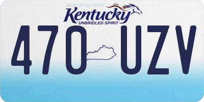 KY license plate 470UZV