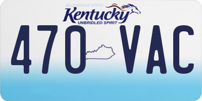 KY license plate 470VAC