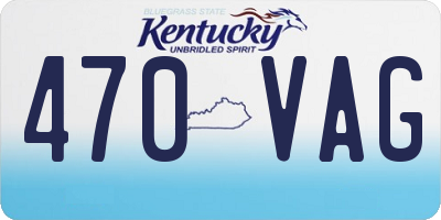 KY license plate 470VAG