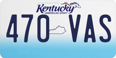 KY license plate 470VAS