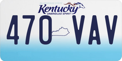 KY license plate 470VAV
