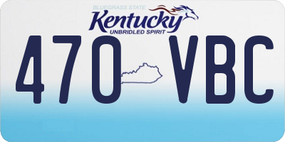 KY license plate 470VBC