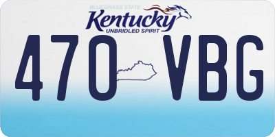 KY license plate 470VBG
