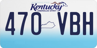 KY license plate 470VBH