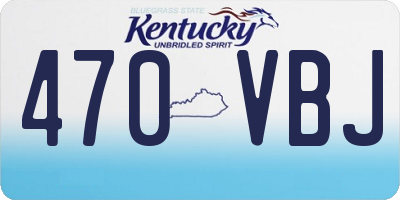 KY license plate 470VBJ