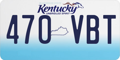 KY license plate 470VBT