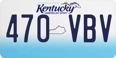 KY license plate 470VBV