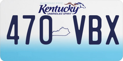 KY license plate 470VBX