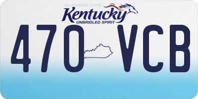 KY license plate 470VCB