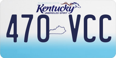 KY license plate 470VCC