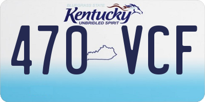 KY license plate 470VCF