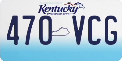 KY license plate 470VCG