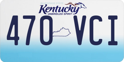 KY license plate 470VCI