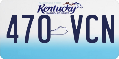 KY license plate 470VCN