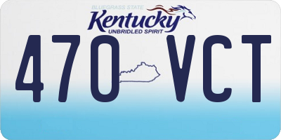 KY license plate 470VCT