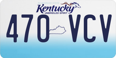 KY license plate 470VCV