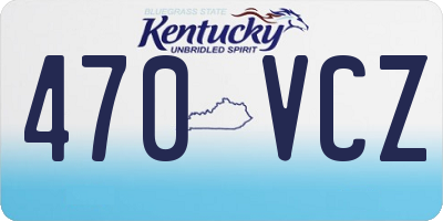 KY license plate 470VCZ