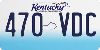 KY license plate 470VDC