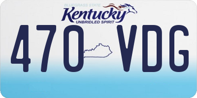 KY license plate 470VDG