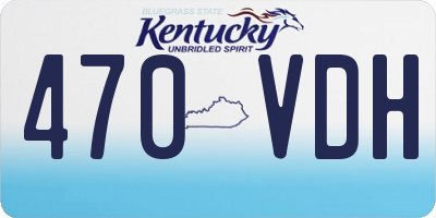 KY license plate 470VDH