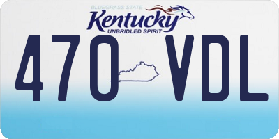KY license plate 470VDL