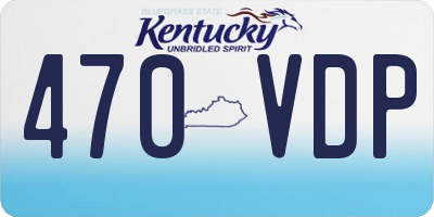 KY license plate 470VDP