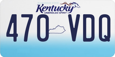 KY license plate 470VDQ