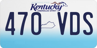 KY license plate 470VDS