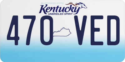 KY license plate 470VED