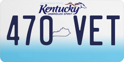 KY license plate 470VET