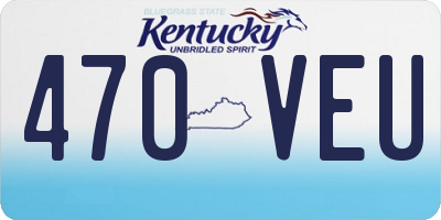 KY license plate 470VEU