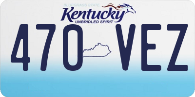 KY license plate 470VEZ