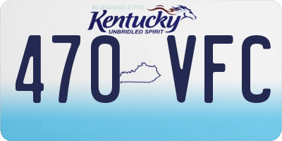 KY license plate 470VFC