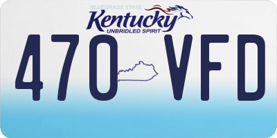 KY license plate 470VFD