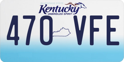 KY license plate 470VFE