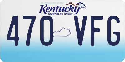 KY license plate 470VFG