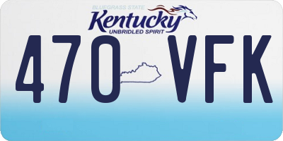 KY license plate 470VFK