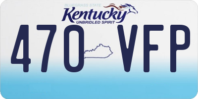 KY license plate 470VFP