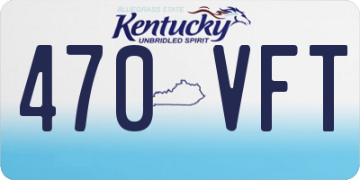 KY license plate 470VFT