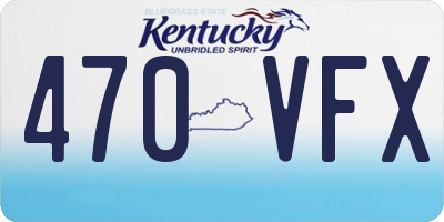 KY license plate 470VFX