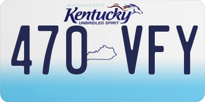 KY license plate 470VFY