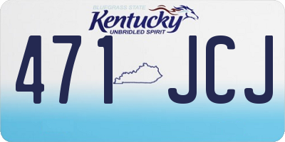 KY license plate 471JCJ