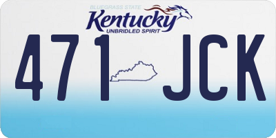 KY license plate 471JCK