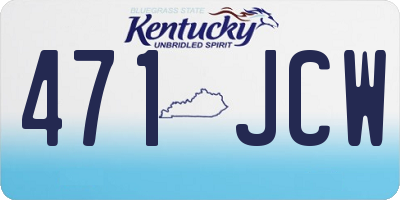 KY license plate 471JCW